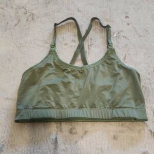 Mimi Maternity Size M Nursing Bralette Bra Green